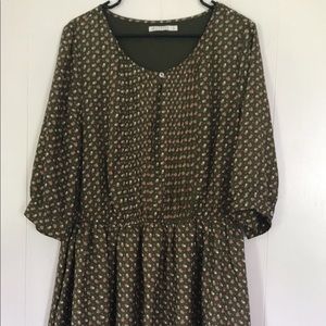 Olive green dress New without tags
